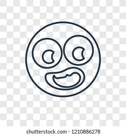 Crazy concept vector linear icon isolated on transparent background, Crazy concept transparency concept in outline style