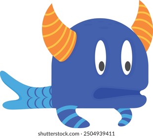 Crazy creature character. Alien monster kid toy