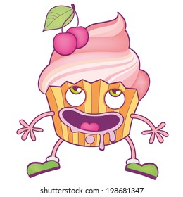 Crazy Cup Cake Cartoon