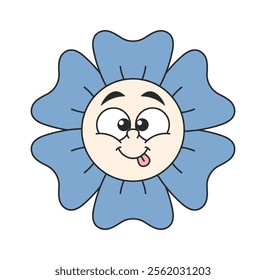 Crazy daisy flower zany mascot