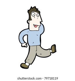 caricatura de un hombre bailarín loco