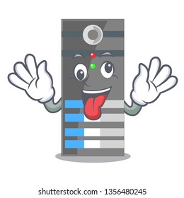 Crazy data server above the cartoon tables