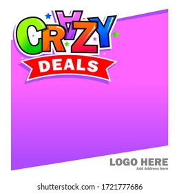 Crazy Deals Design Template Or Promo Design