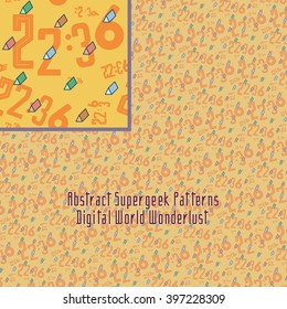 crazy digital pattern with strange abstract and unusual geometry