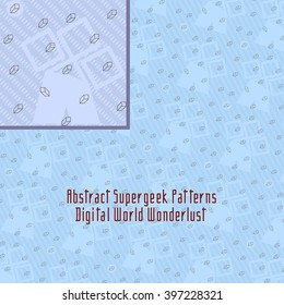 crazy digital pattern with strange abstract and unusual geometry
