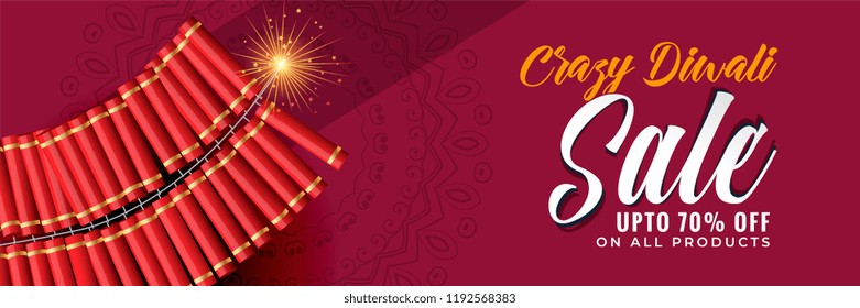 crazy diwali sale banner template