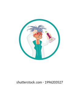 Crazy doctor, a scientist doing some experiments.