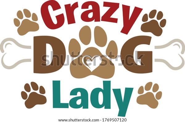 手の跡と骨を持つ狂犬の女 犬は 犬好きにとってのポジティブなデザインをテーマにしています 動物好きのおかしなメッセージ のベクター画像素材 ロイヤリティフリー