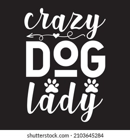 crazy dog lady vector file