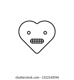 crazy drunk icon. Element of heart emoji for mobile concept and web apps illustration. Thin line icon for website design and development, app development