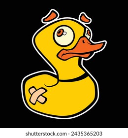 crazy duck cartoon for commercial use