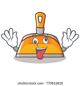 Crazy dustpan character cartoon style