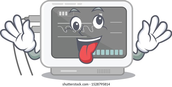 Crazy ecg machine in the mascot shape
