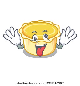 Crazy egg tart mascot cartoon