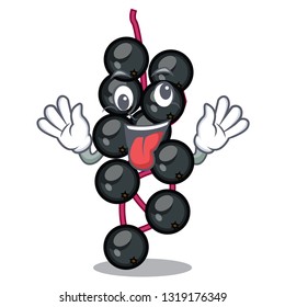 Crazy elderberry fruit is isolated with characters