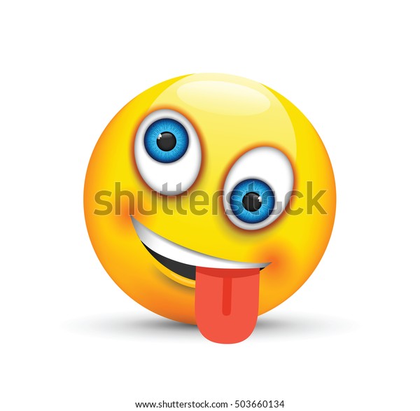 Crazy Emoji Stock Vector (Royalty Free) 503660134
