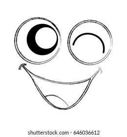 crazy emoji face kawaii character