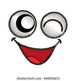crazy emoji face kawaii character