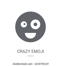 Crazy emoji icon. Trendy Crazy emoji logo concept on white background from Emoji collection. Suitable for use on web apps, mobile apps and print media.