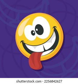 crazy emoticon face comic icon