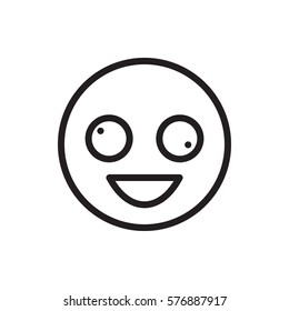 crazy emoticon icon illustration isolated vector sign symbol