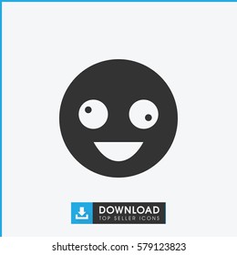 crazy emoticon icon illustration isolated vector sign symbol
