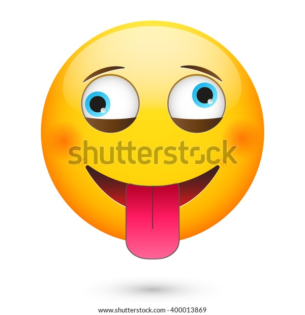 Crazy Emoticon Isolated Vector Illustration On Stock Vector (Royalty ...