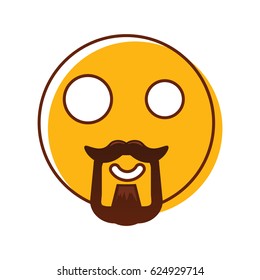 Crazy Emoticon Medieval Hipster Beard Cool Stock Vector (Royalty Free ...