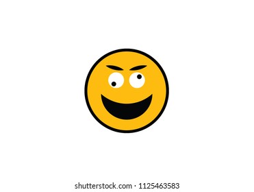 Crazy emoticon yellow vector emoji illustration vector going mad