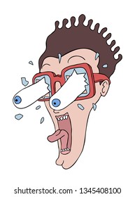 crazy expression drawing
