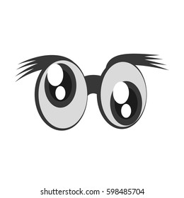 crazy eyes april fools vector illustration eps 10
