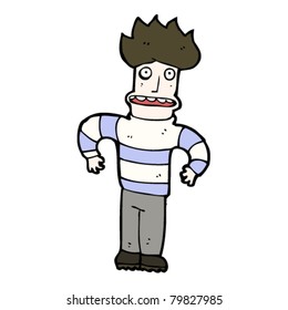 crazy eyes man cartoon