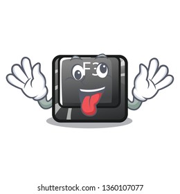Crazy f3 button installed on cartoon computer