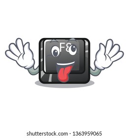 Crazy f8 button displayed on cartoon keyboard