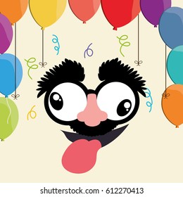 crazy face balloons fools day