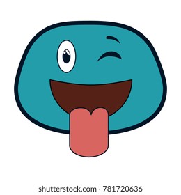 crazy face emogi character