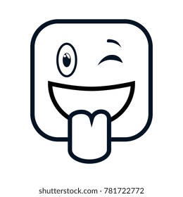 crazy face emogi character