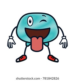 crazy face emogi character