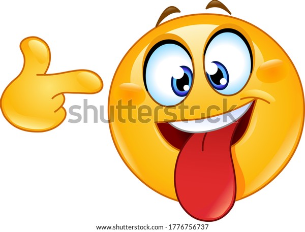 Crazy Face Emoji Emoticon Tongue Out Stock Vector (Royalty Free) 1776756737