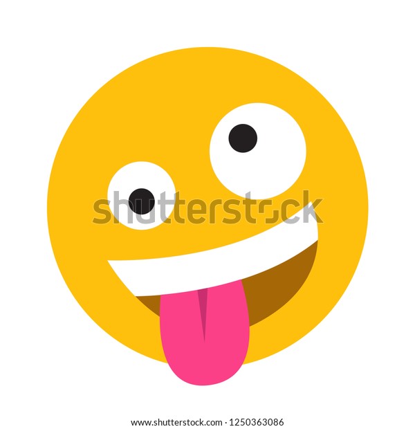 Crazy Face Emoji Vector Stock Vector (Royalty Free) 1250363086
