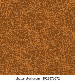 Fond d'écran vectoriel harmonieux faux point de vue harmonieux. OEuvre d'aiguille moderne arrière-plan abstrait à couture aléatoire en terre cuite ocre sur fond ocre. Les burlap broderies tissent un design moderne. Effet de tissu de sac sur toute l'impression
