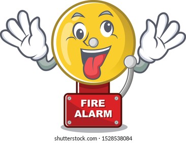 Crazy fire alarm in the a cartoon