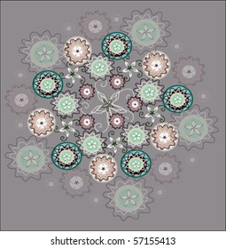 crazy flower pattern
