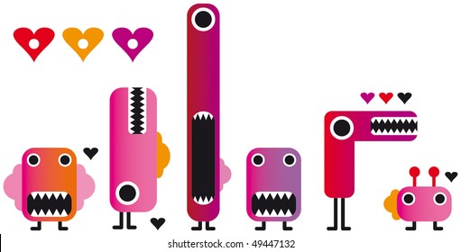 Crazy fool cartoon characters in vector