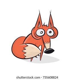 crazy fox illustration