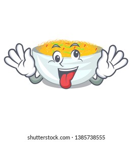 Crazy fried noodles in the mascot shape