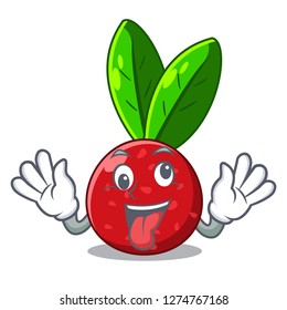 Crazy fruit yangmei isolated on the mascot