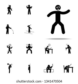 crazy, funny icon. Negative Character icons universal set for web and mobile