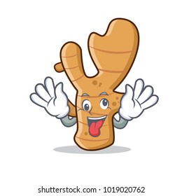 Crazy ginger mascot cartoon style