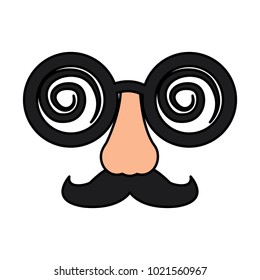 crazy glasses mustache nose mask carnival